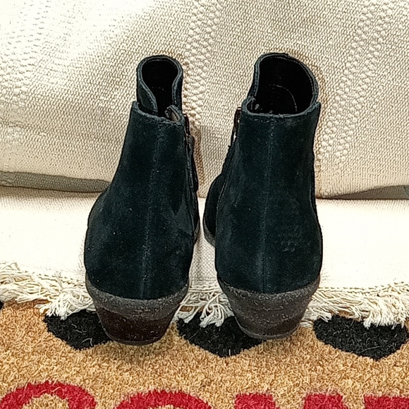 Black Suede booties Unstructured by Clarks - Picture 4 of 9